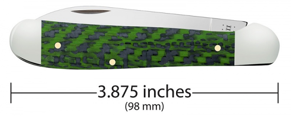 Case Knives SS Green Black Carbon Fiber G10 Copperhead