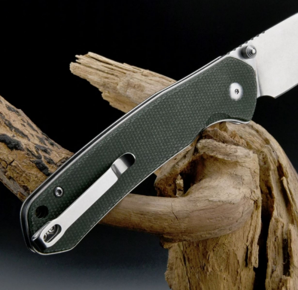 CJRB Knives Large Pyrite AR-RPM9 Green Micarta