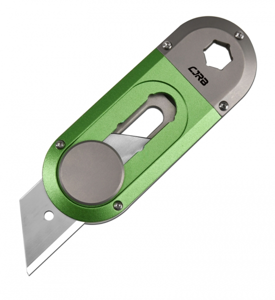 CJRB Knives CJRBJ1941G-GN Breeze Carbon Steel Green Titan Alu