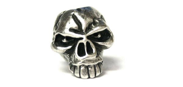 Emerson Bead Pewter Lanyard Skull