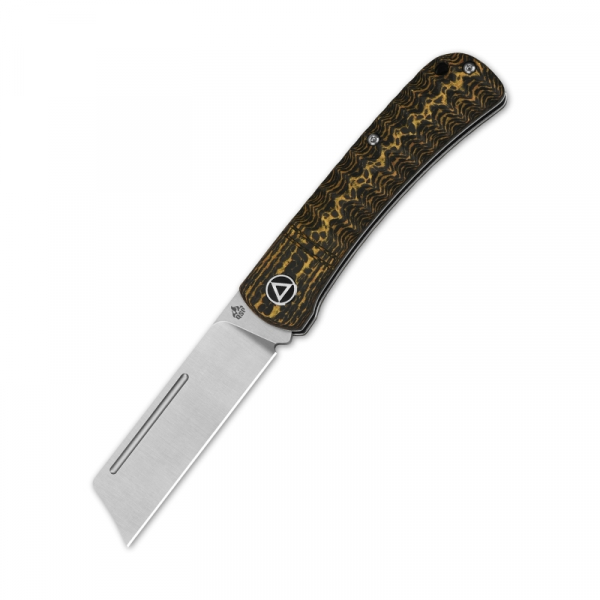 QSP Knife QS142-C Hedgehog golden Carbon Fiber