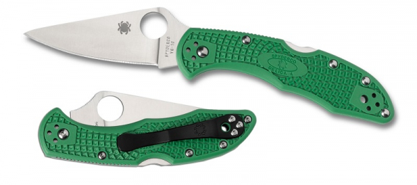 Spyderco C11FPGR Delica 4 Flat Ground FRN Green