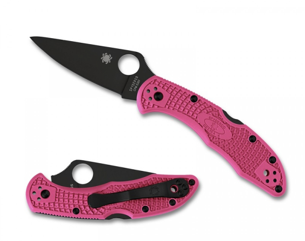 Spyderco C11FPPNS30VBK Delica S30V Pink Heels