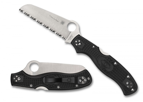 Spyderco C14FSBKBL3 Rescue 3 Thin Blue Line