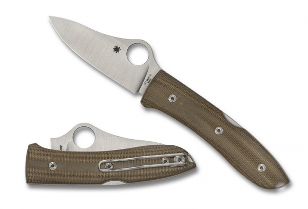 Spyderco C255CMP SpyOpera Brown Canvas Micarta