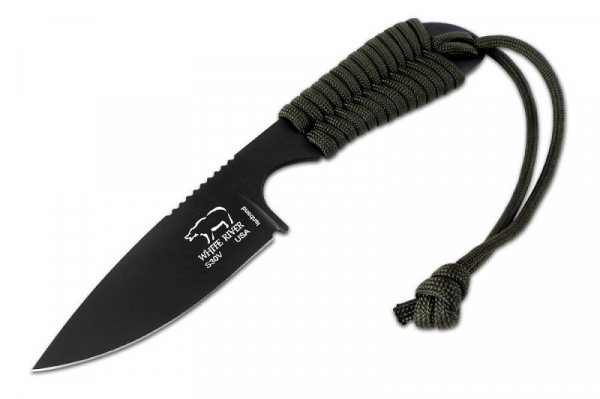 White River Knife / Knives M1 Backpacker Oliv Paracord Coated