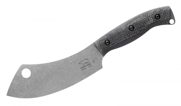 White River Knives Camp Cleaver Black Burlap