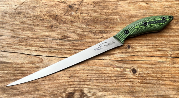 White River Knives Filiermesser 8 inch Green Black G10