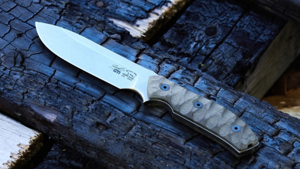 White River Knives GTI 4.5 Black Olive Micarta Stonewash