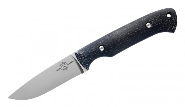 White River Knives Hunter Black Burlap Micarta