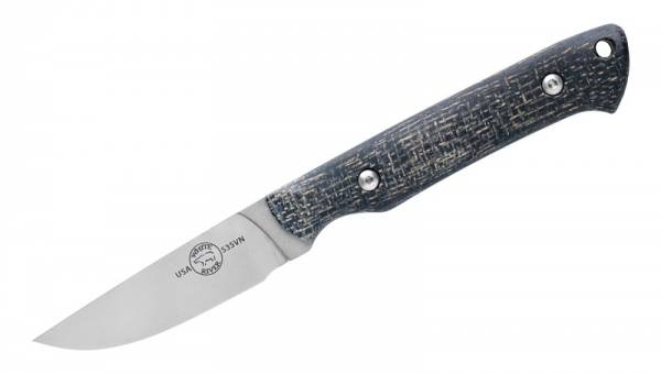 White River Knives Small Game Black Burlap