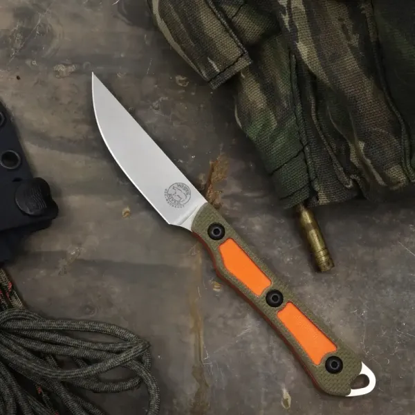White River Knives Shoal Green/ Orange G10 Magnacut, WRSS-SHO-TGO, CPM-MagnaCut, Kydexscheide