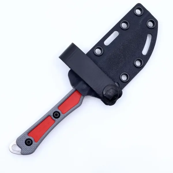 White River Knives Shoal Gray/ Red G10 Magnacut, WRSS-SHO-TGRR, CPM-MagnaCut, Kydexscheide