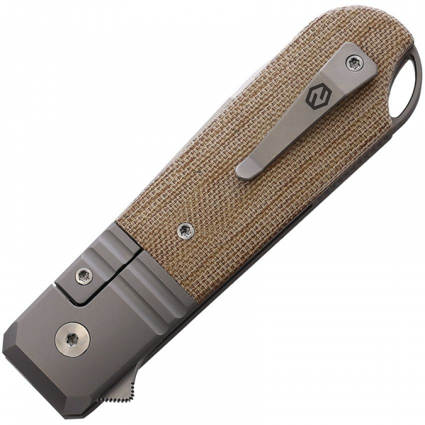 Karbon Knives Ahoy Framelock Natural Micarta Anker messer