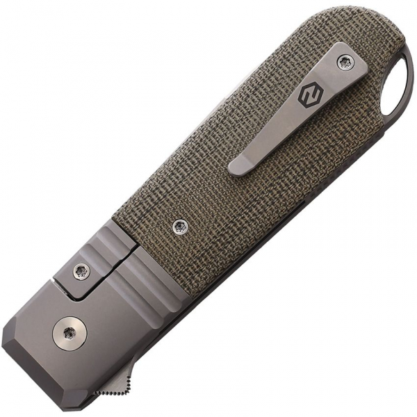 Karbon Knives Ahoy Framelock Green Micarta Anker messer