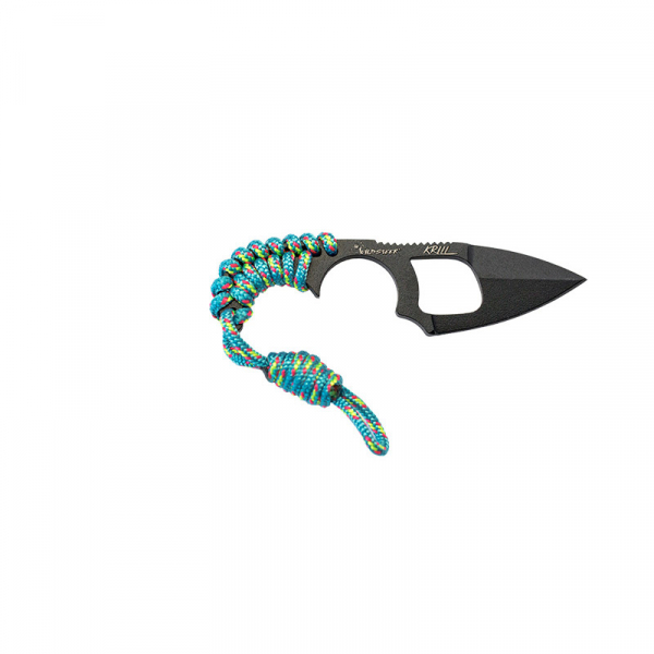 Wildsteer Krill Black Blue taktisches Cord Knives  selbstverteidigung
