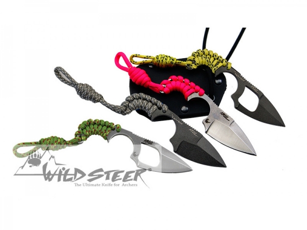 Wildsteer Krill Black Urban Camo Cord Knife