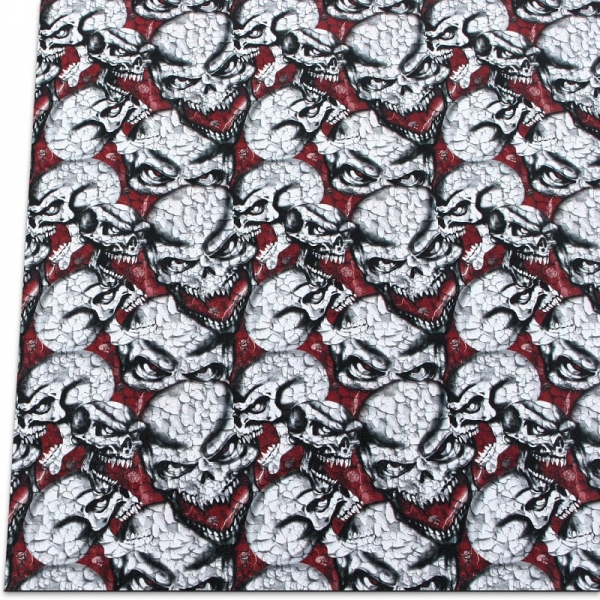 Kydex plate Cracked Skull Blizzard White Infused 2mm 15x30