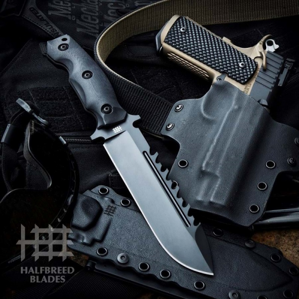 Halfbreed Blades LSK-01 Black Large Survival Knife