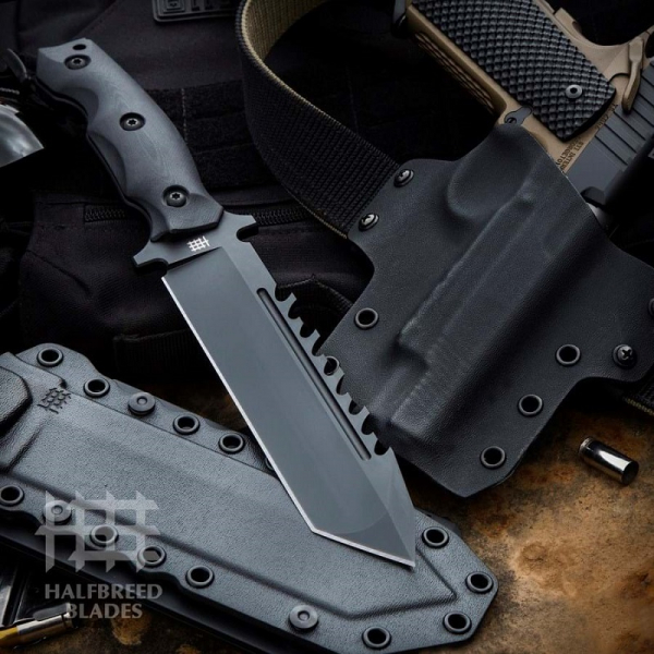 Halfbreed Blades LSK-02 Black Large Survival Knife