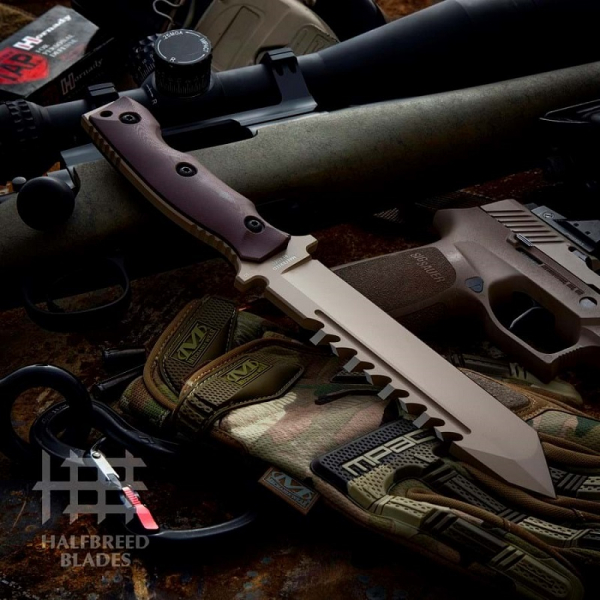 Halfbreed Blades LSK-02 Dark Earth Large Survival Knife