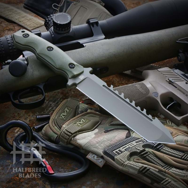 Halfbreed Blades LSK-02 Ranger Green Large Survival Knife