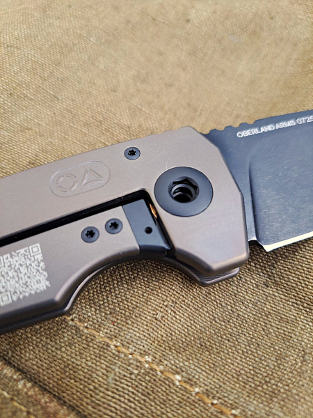 Titan SEPP Integral TiBronze, Klappmesser, 95mm black stonewashed Klinge, Griffschalen Titan/PVD