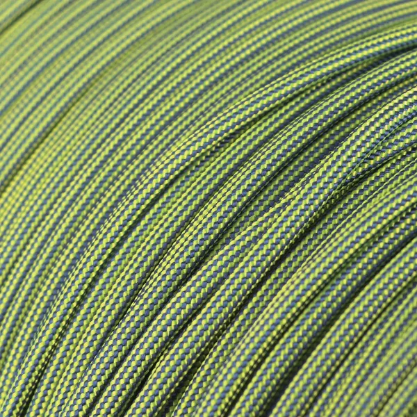 Paracord 550 Electric Blau & Neon Gelb Stripes Typ III – Meterware