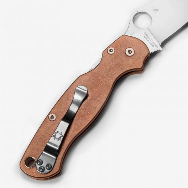 Flytanium Kupfer Griffschalen für Spyderco Paramilitary 2