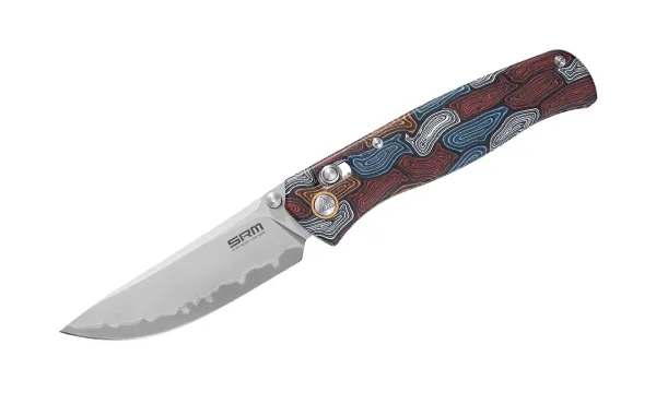 SRM Medal 255L-GQ2, Damascus Pattern G10 – Ansicht 1