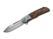 MKM Messer Clap Santos Wood Titanium Bolster