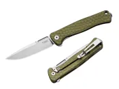 LionSteel Emmet Green Aluminum Hammertone – geöffnet und geschlossen