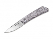 Real Steel Luna Titanium Grey Crackle Slipjoint