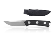 ANV Knives - ACTA NON VERBA -  P200 MK ll Black Stonewash glatte Klinge Leder