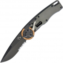 Mantis Gearhead Linerlock Black Droppoint Kupfer verzahnt