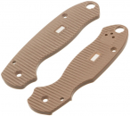 Glow Rhino Custom Spyderco Para Scales G10 Desert TanTritium griffschalen