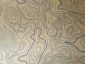 Kydex Liquid Metal TOPO Map Gold Infused 2mm 30x30