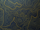 Kydex Liquid Metal TOPO Map Gold Reversed Infused 2mm 15x30