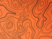 Kydex Topo Map 30x30, Kydex Hunter Orange groß, Kydex Topo Muster, Kydex Orange 2mm, Messerbau Orange, Holsterbau Signalfarbe, Kydex 900cm², Com2you-biwak