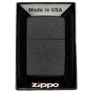 Zippo Benzinfeuerzeug Schwarz Matt Black Crackle