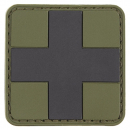 Patch Klettabzeichen erste Hilfe schwarz/oliv 3D ca. 5 x 5 cm groß