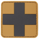 Patch Klettabzeichen erste Hilfe schwarz/desert 3D ca. 5 x 5 cm groß