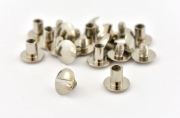 Chicago rivets Buchschrauben Open Nickel - 7 mm 10 Stück