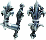 Gewehr- und Schwert-Wandhalter Lilie