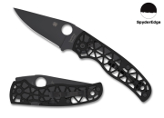 Spyderco C266BKALBKS Edgerati Black S30V Serrated