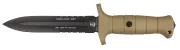 Eickhorn Goldsack Infantry Knife GFK: beidseitig geschärfte Klinge, sandfarbener Griff und Scheide. Jetzt bei COM2YOU-BIWAK bestellen.