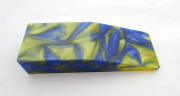 Acryl Block Tiefblau Gold