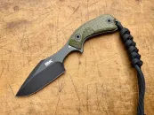 BMC Bladeworks M13 Imp, BMC M13 Imp Neck Knife, 14C28N Neck Knife, Black PVD Outdoormesser, Green Canvas Micarta Fixed Blade, EDC Feststehendes Messer, BMC Knives Deutschland, Kydex Neck Knife, Com2you-biwak