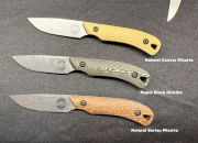 White River Knives Axiom Natural Burlap Micarta Magnacut