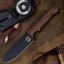 White River Firecraft 5, Firecraft FC5 Saddle Brown, CPM S35VN Black Cerakote, White River Knives Deutschland, Bushcraft Messer 5 Zoll, Com2you-biwak, Survival Messer Micarta, Outdoormesser Feuerstahl, Kydexscheide Feuerstarter